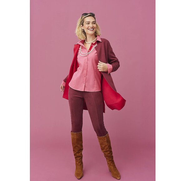 Isaac Mizrahi 2 tone double knit sweater cardigan size 2X ... NEW - Picture 2 of 2